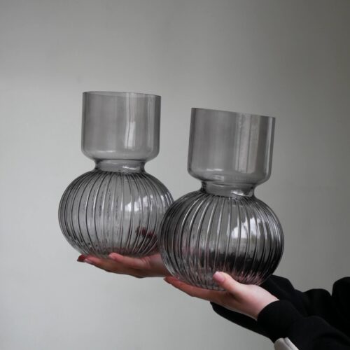 Ваза скляна Bottle grey
